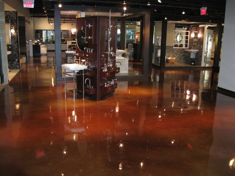 Retail bath & kitchen store chooses epoxy floor coatings for showroom